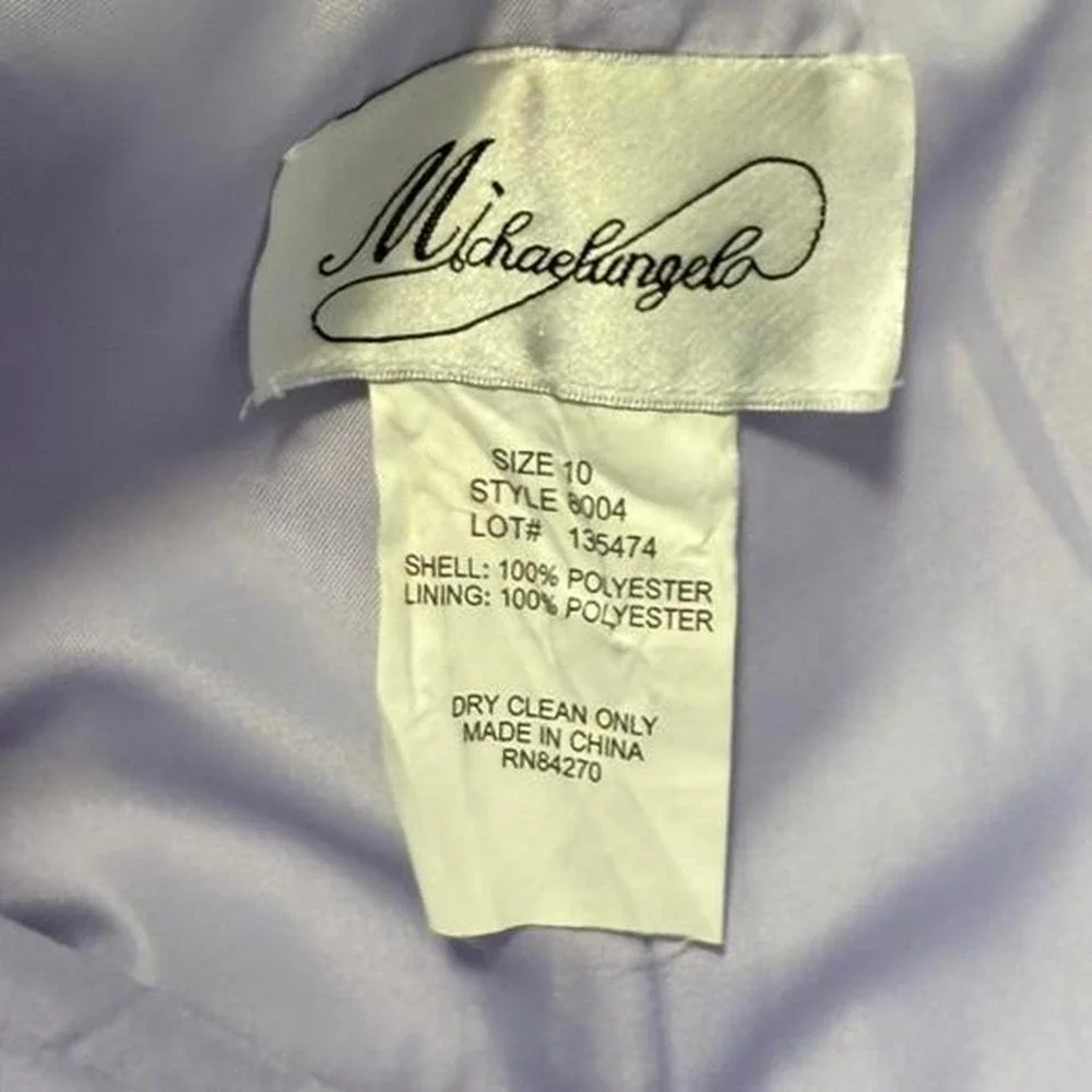 Vintage Y2K Michaelangelo Embroidered/Rhinestone Strapless Gown, Women's Size 10